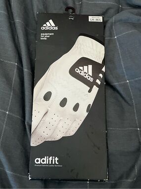 Adidas adiFIT Premium Cabretta Leather Golf Glove Men’s M/L White Black
